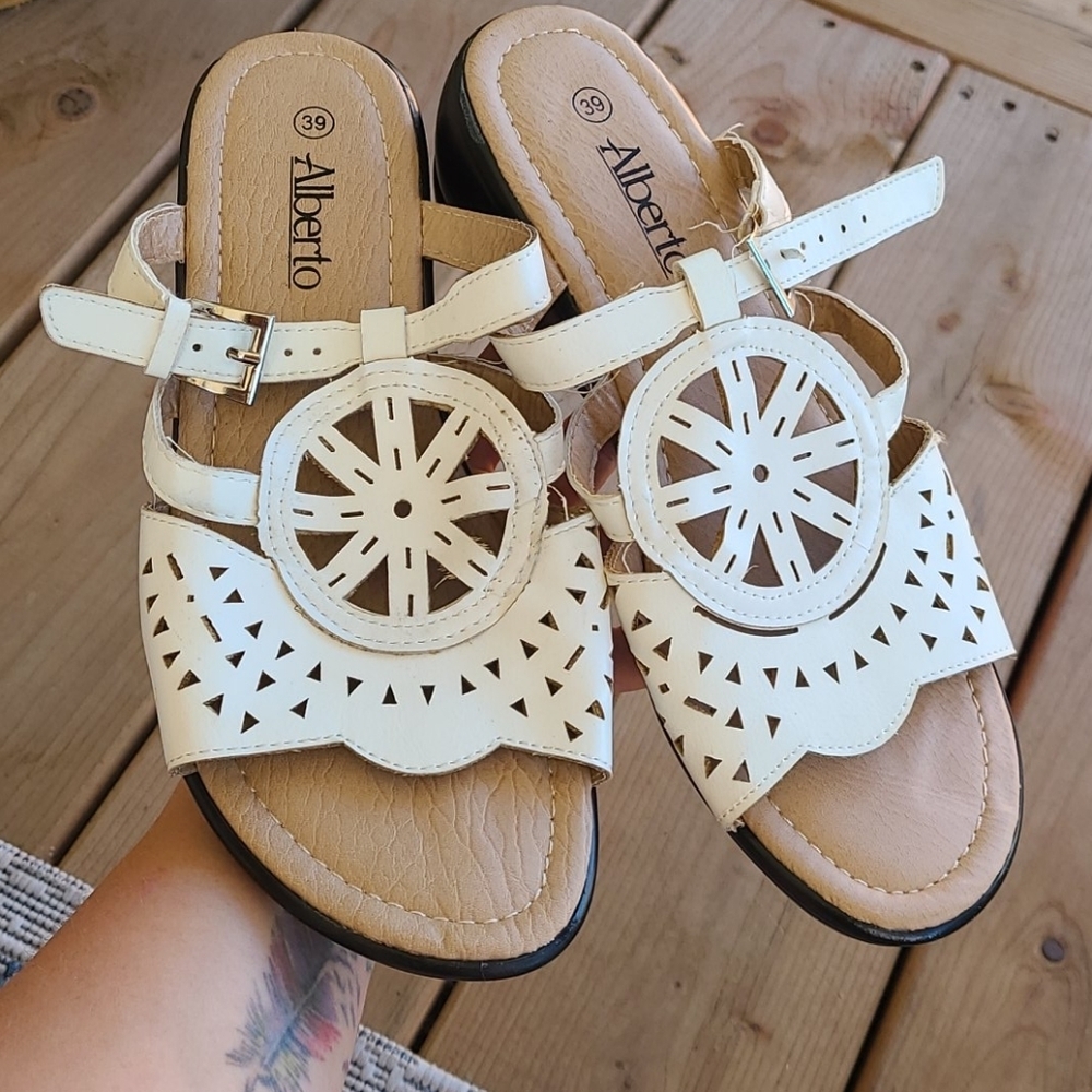 Vintage Alberto boho heeled sandals - Picture 3 of 10
